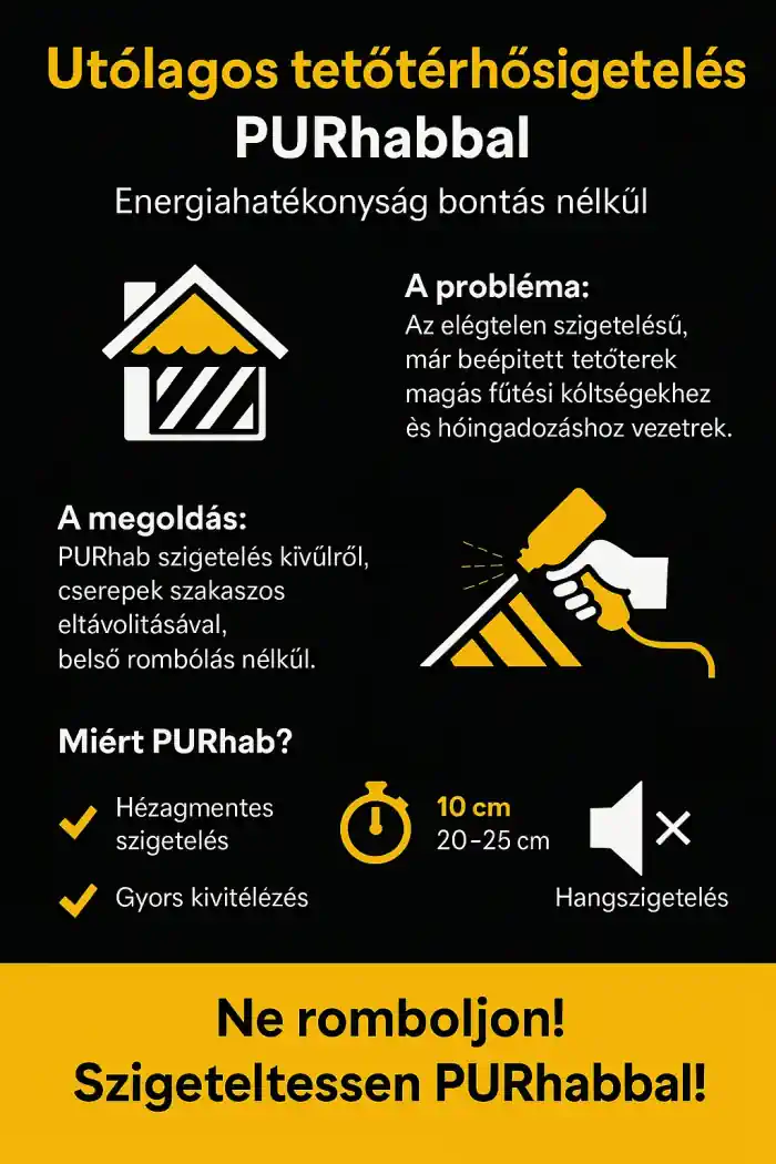 Utólagos tetőtérhőszigetelés